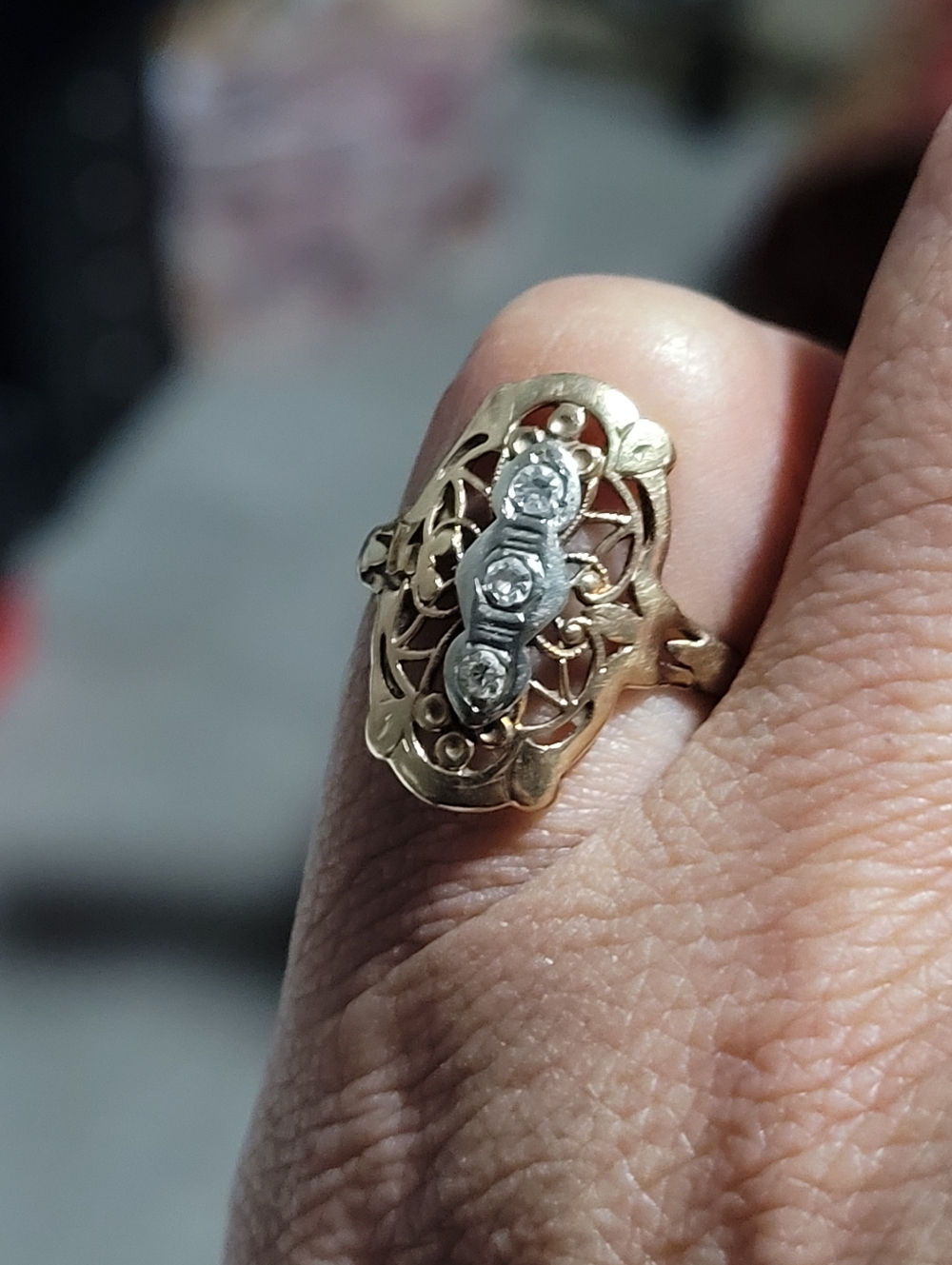 Trade 14k  Diamond Ring